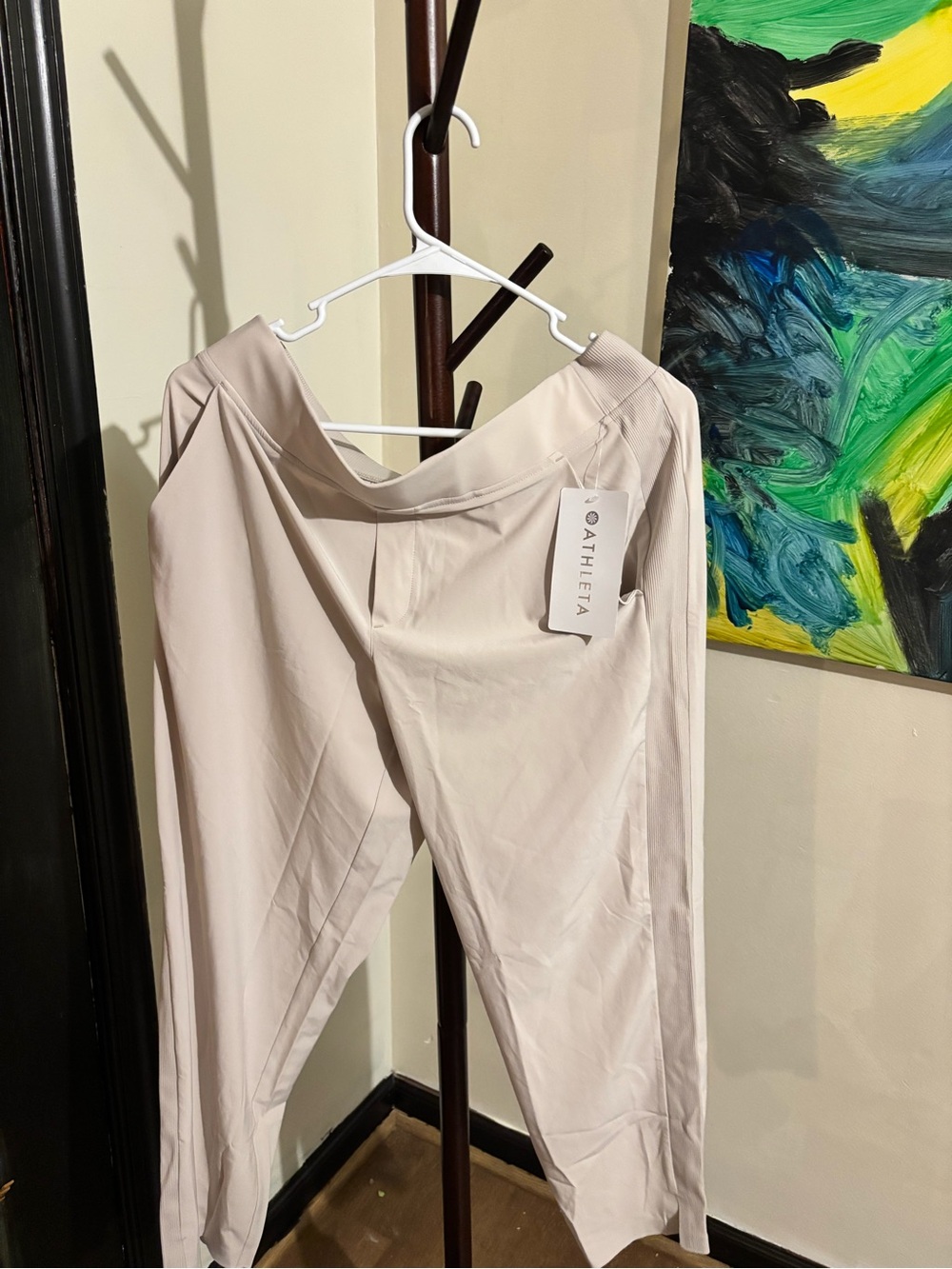 Athleta Women's Light Beige Cropped Performance Pants